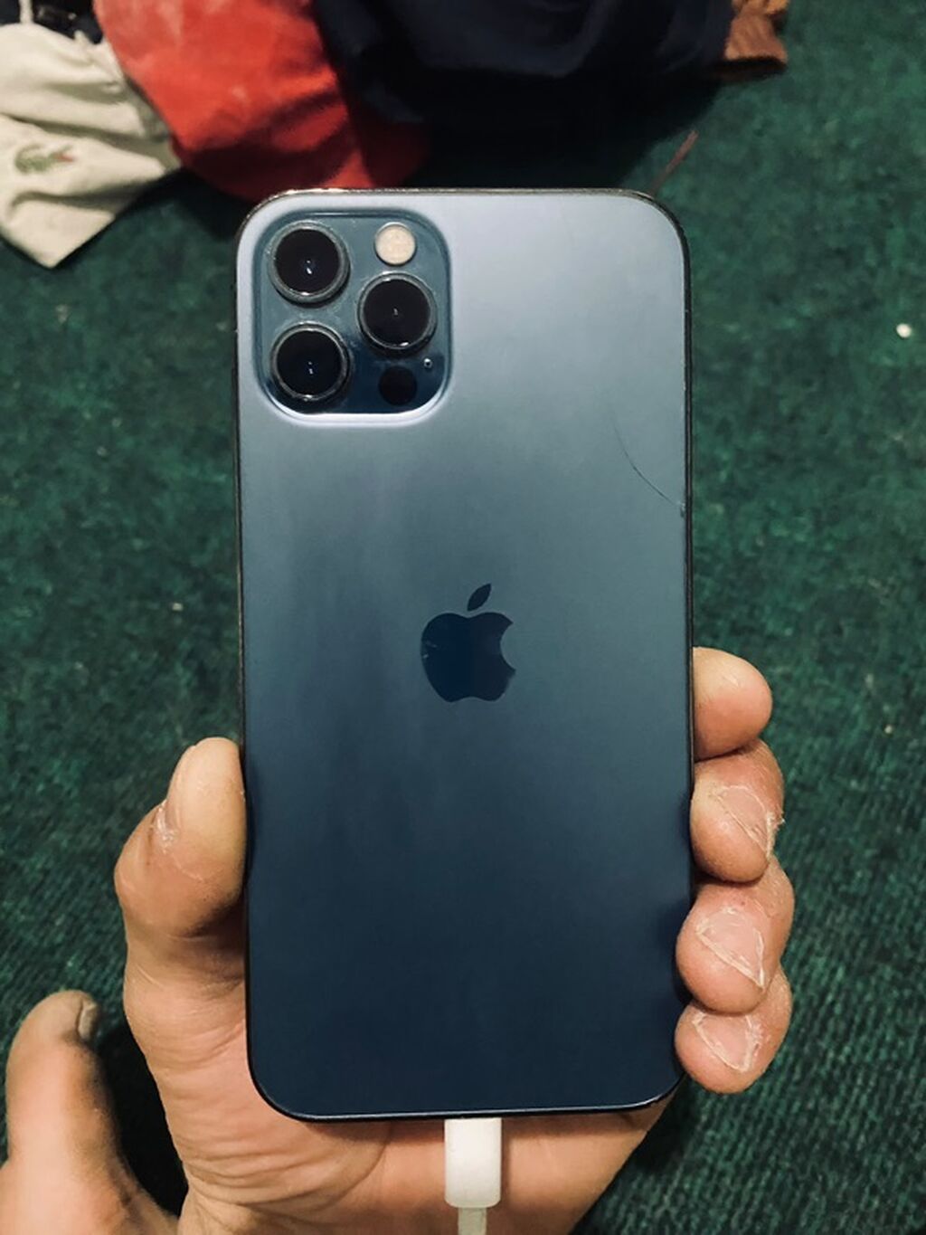 IPhone 12 Pro, Б/у, 256 ГБ, Pacific Blue, Кабель, 89 %: фото 4