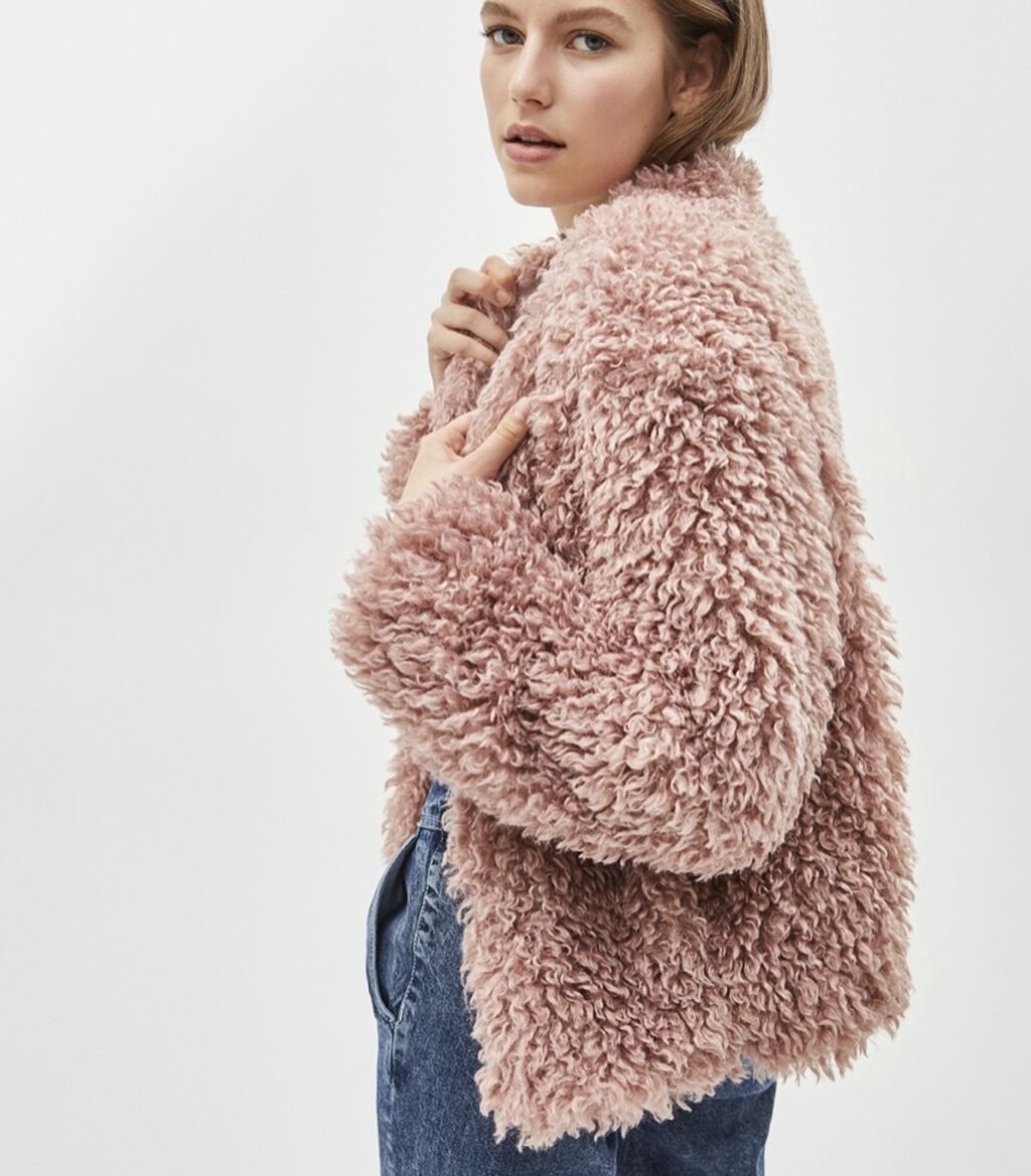 bershka pink coat