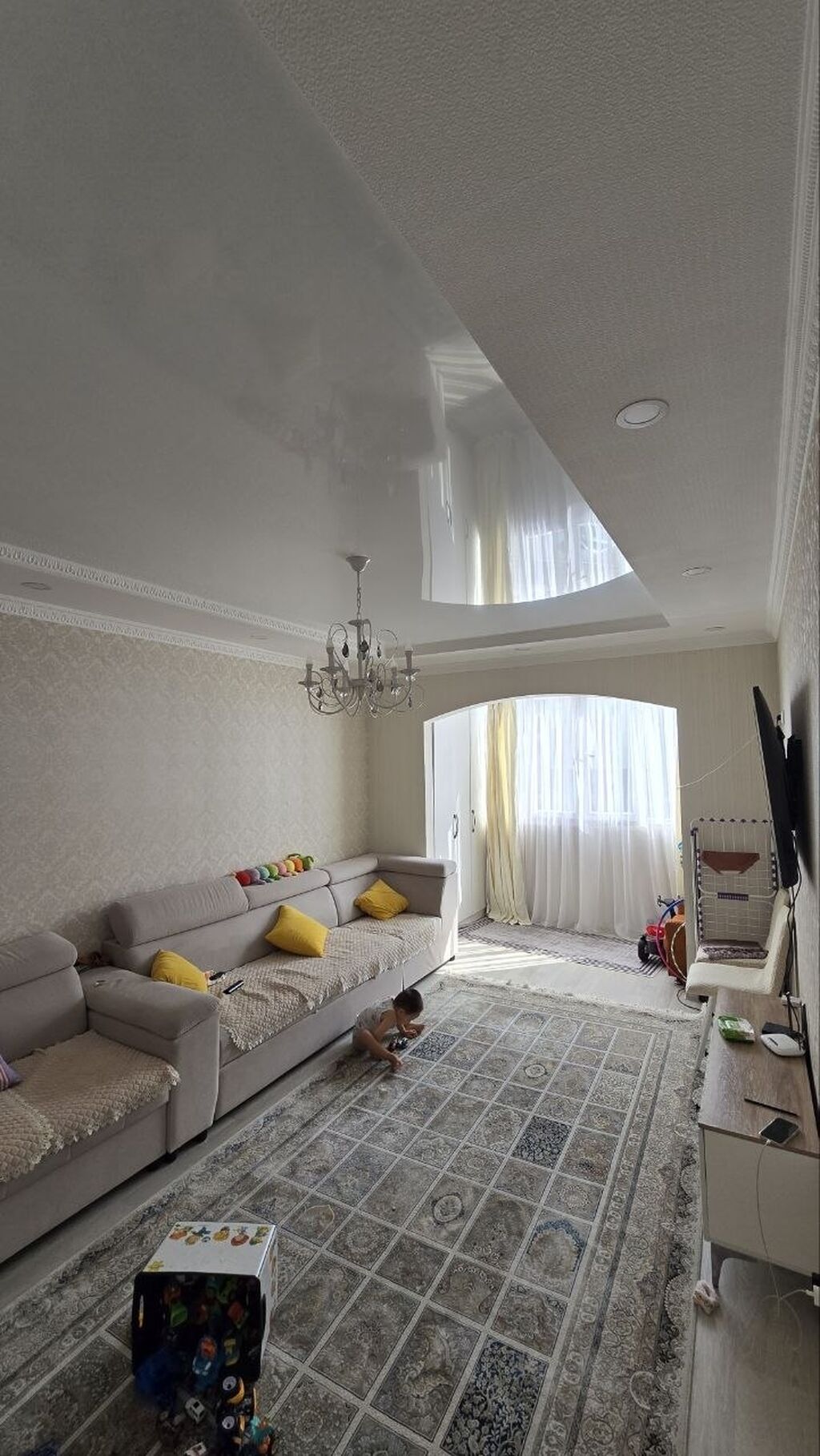2 комнаты, 56 м², Кок-Жар ж/м 106 серия, 3 этаж, Евроремонт: фото 2