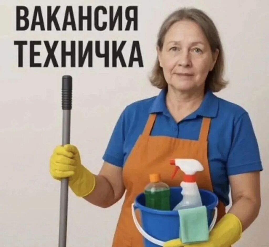Требуется уборщик (техничка), шестидневный график