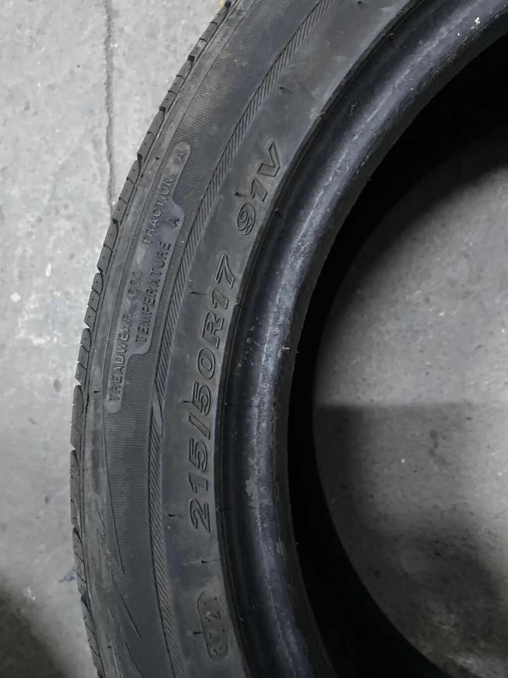 Шины 215 / 50 / R 17, Лето, Б/у, 1 шт, Легковые, Корея, Hankook: фото 4