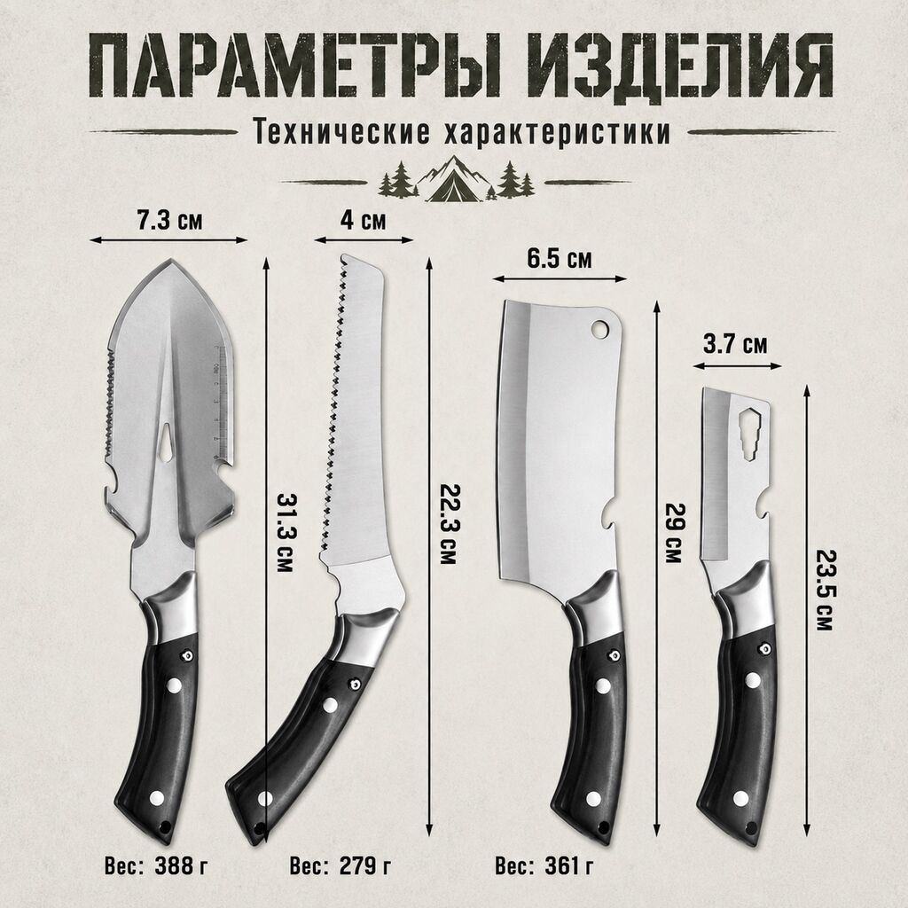Походный набор выживания 4в1 Universal Tool Купить в Бишкеке — фото 7