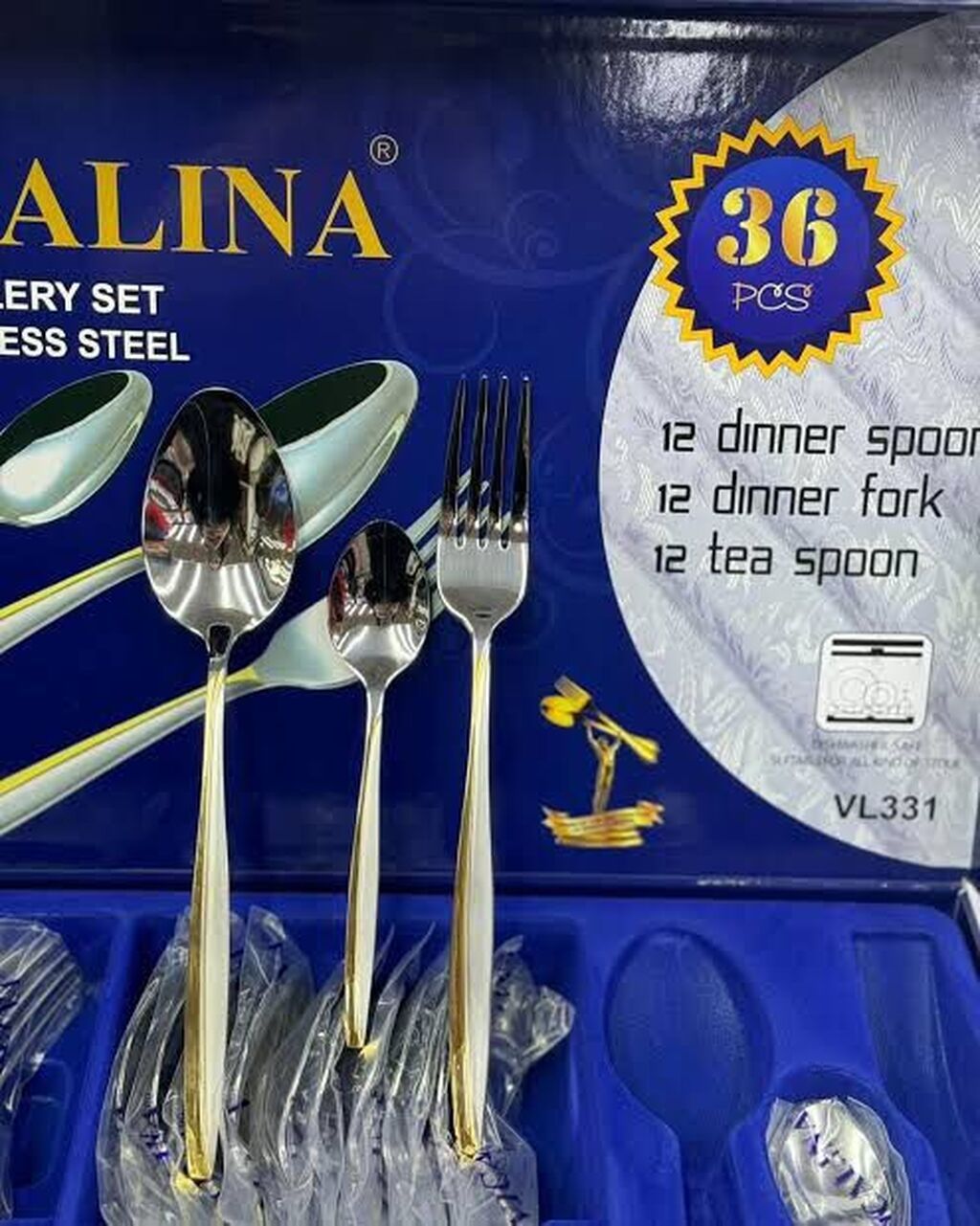 Набор столовых приборов Salina, 36 предметов, нержавеющая сталь