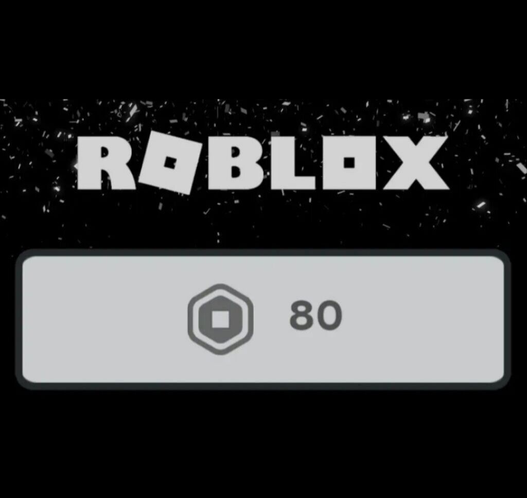 Roblox — 80 Robux роблокс робукс Цифровой баланс для платформы Roblox
