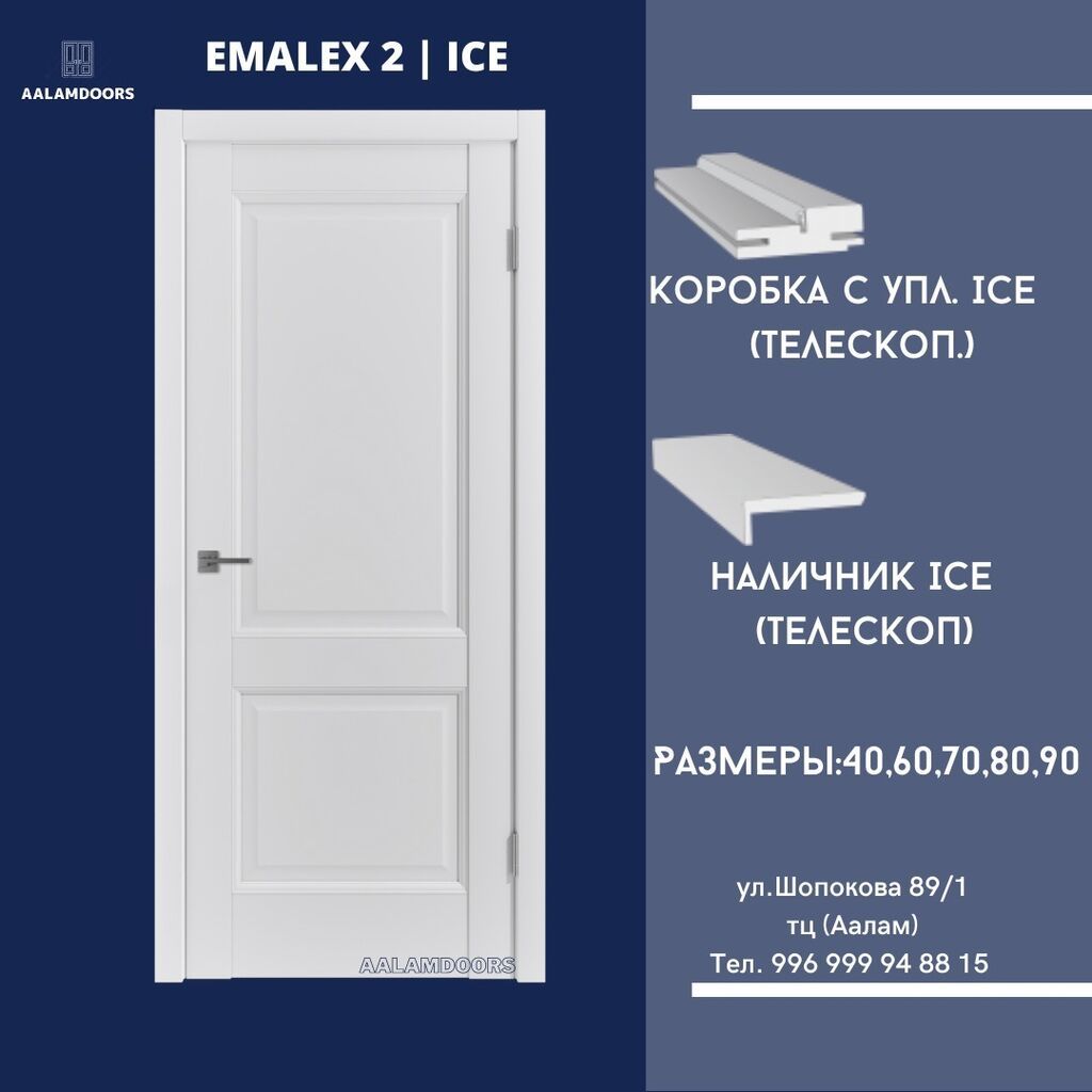Межкомнатная дверь серии Emalex Покрытие - многослойный экошпон с: фото 2