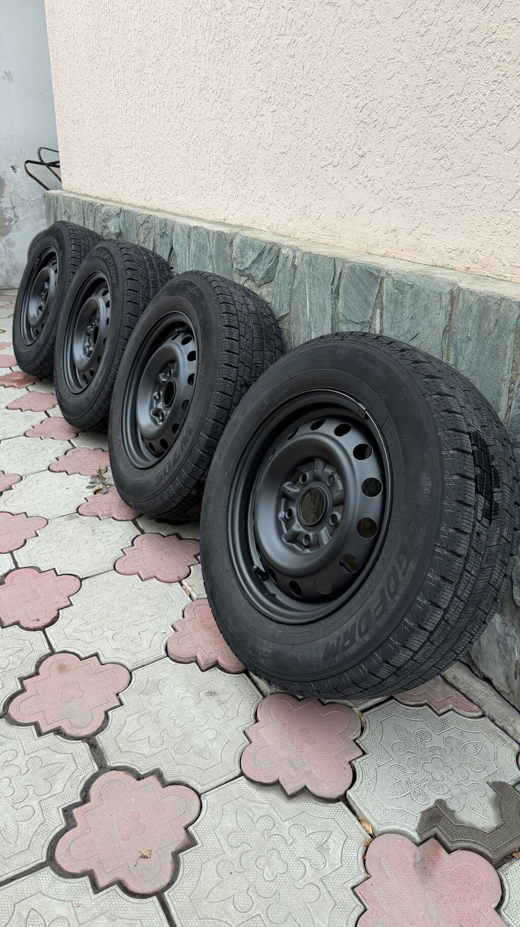 Колеса в сборе 185 / 70 / R 14, Зима, Б/у, Комплект, Легковые, Железные, отверстий - 5: фото 2