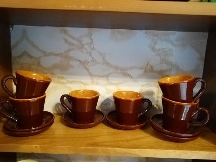 Кофейный сервиз. Можно использовать как чайный. в идеальном: фото 2