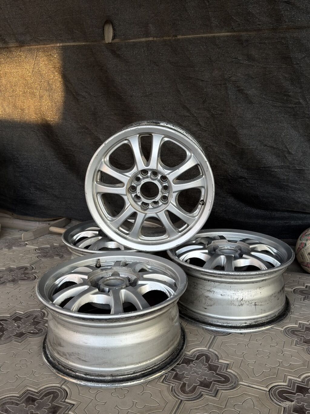 Литые Диски R 15 Toyota, Комплект, отверстий - 10, Б/у: фото 2