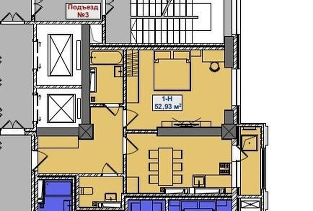 Продается 1-комнатная квартира, 53 м², ЖК Бай Таш Сити, Кок-Жар: фото 2