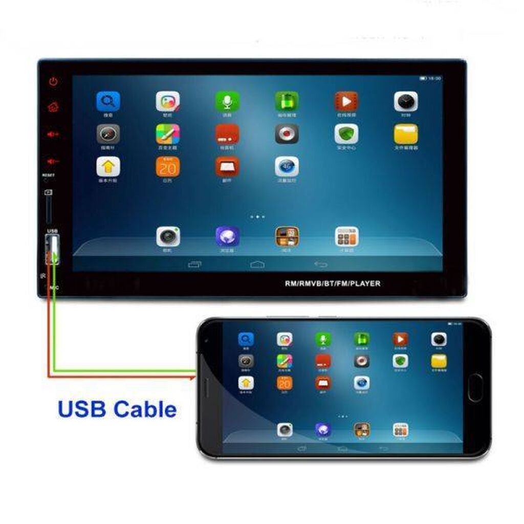 Новый, 2-DIN, 7 ", Без системы, Без оперативной памяти ГБ ОЗУ, Без встроенной памяти Гб ПЗУ: фото 5