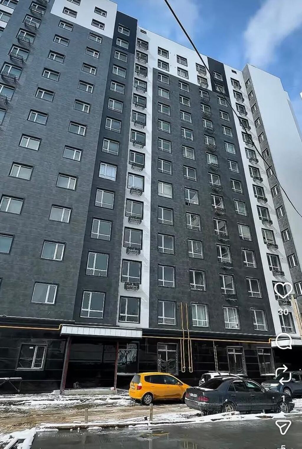 1 комната, 43 м², Пишпек Элитка, 14 этаж, ПСО (под самоотделку): фото 4