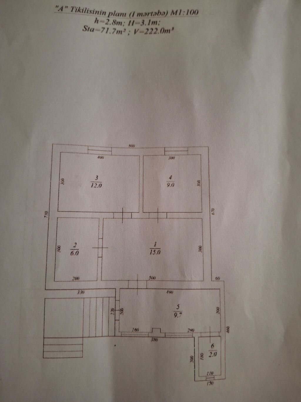 Həyət evi, 5 otaqlı, 106 m², satılır, Bakı — 3