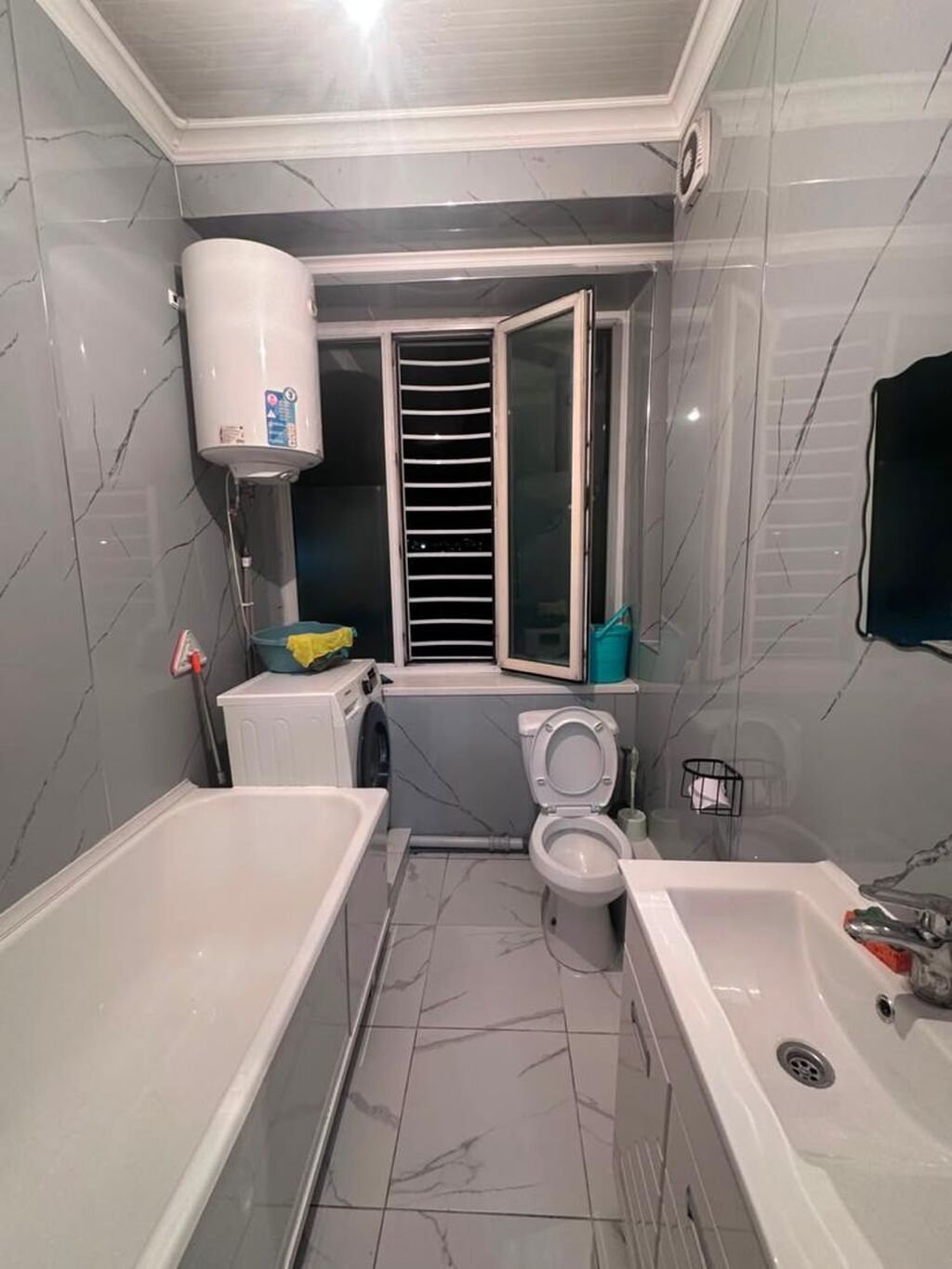 3 комнаты, 90 м², Кызыл Аскер 5 этаж, Евроремонт: фото 3