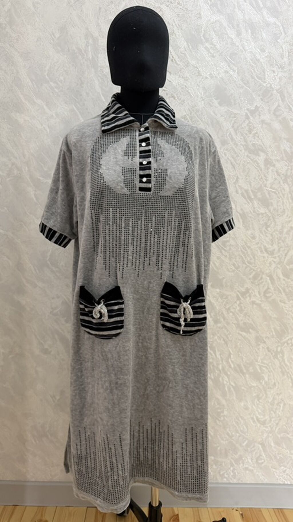 Повседневное платье, Турция, Длинная модель, Трикотаж, Прямое, 2XL: фото 1
