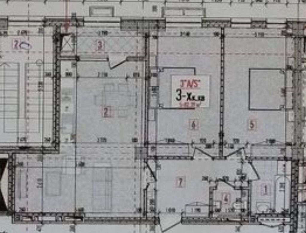 3 комнаты, 81 м², Технопарк 13 этаж, ПСО (под самоотделку): фото 5