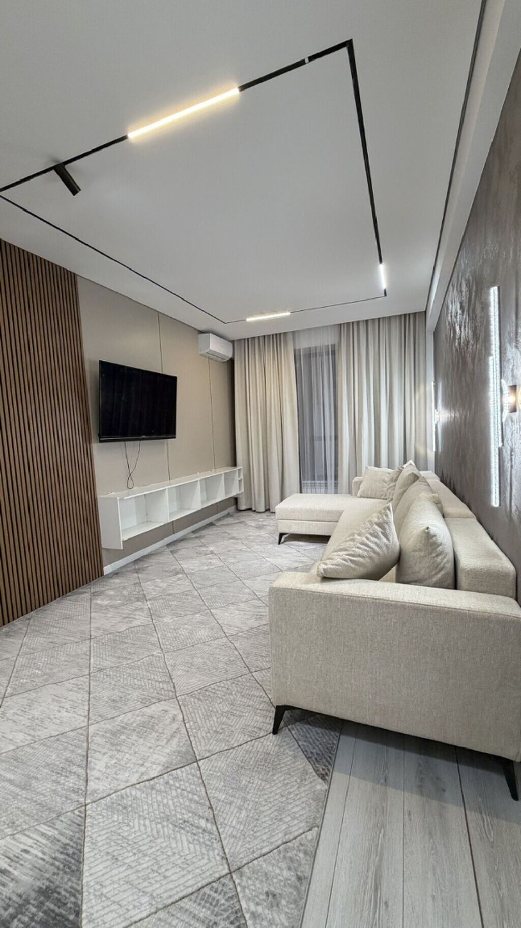 2 комнаты, 82 м², Асанбай мкр Элитка, 3 этаж, Дизайнерский ремонт: фото 1