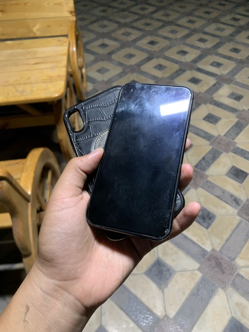 IPhone Xr, Б/у, 64 ГБ, Черный, Чехол: фото 3