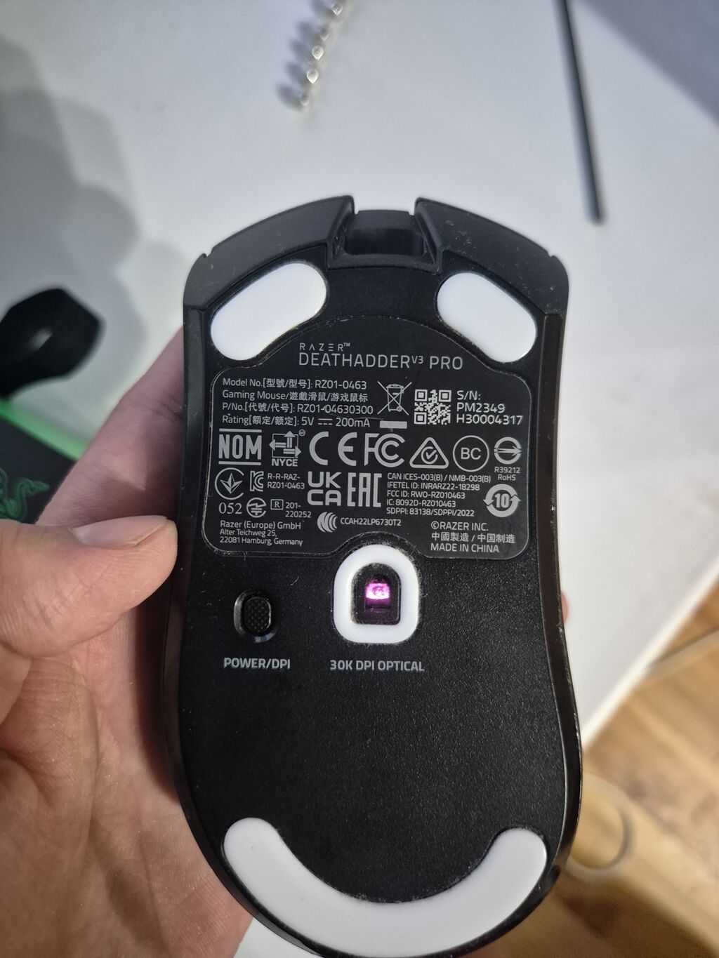 Игровая мышь Razer DeathAdder V3 Pro - Беспроводная сверхлегкая мышь — фото 4