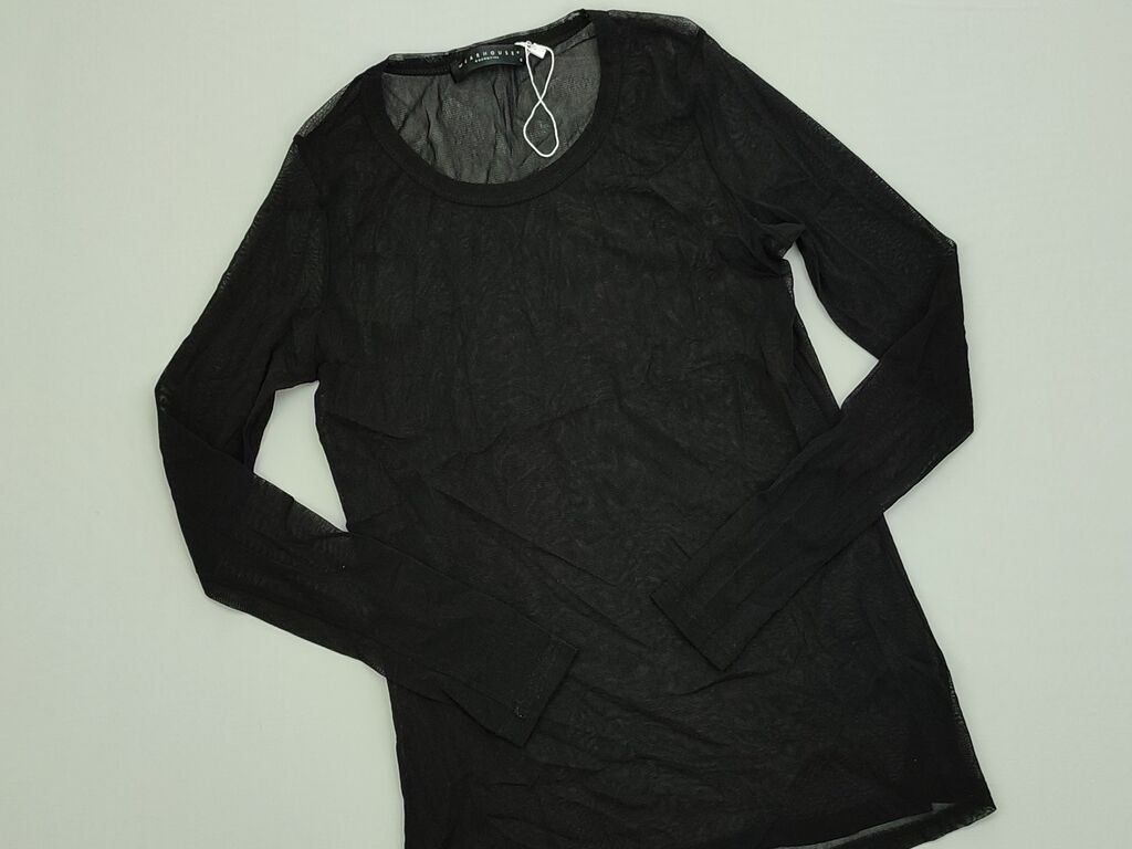Bluzki: Bluza S (EU 36), stan - Idealny, wzór - Jednolity kolor, kolor - Czarny — 1