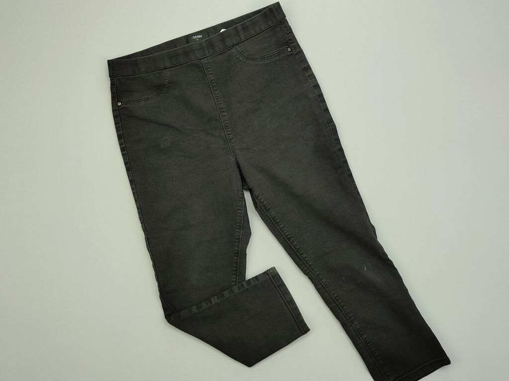 Spodnie 3/4: Spodnie 3/4 L (EU 40), stan - Dobry, wzór - Jednolity kolor, kolor - Czarny — 1