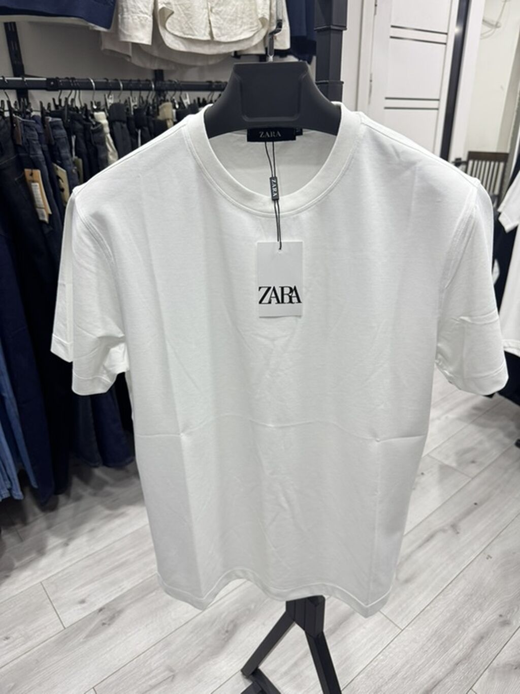 Мужская футболка, M, L, XL, Zara, Новый, цвет - Белый, Самовывоз: фото 2
