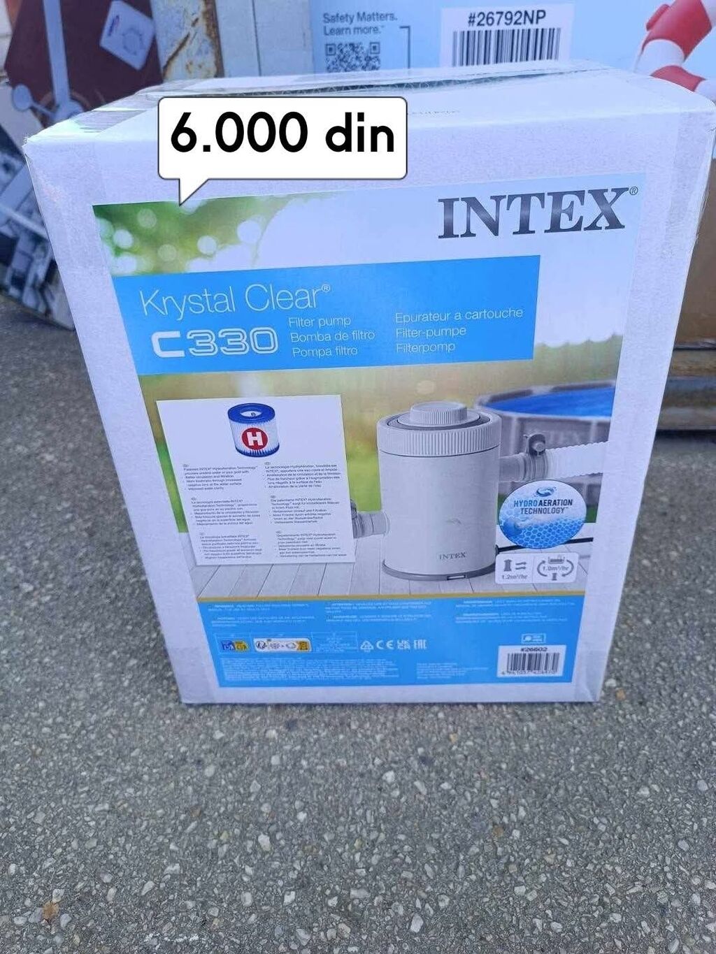 Bazeni i oprema: Filter, Novo, O trošku kupca