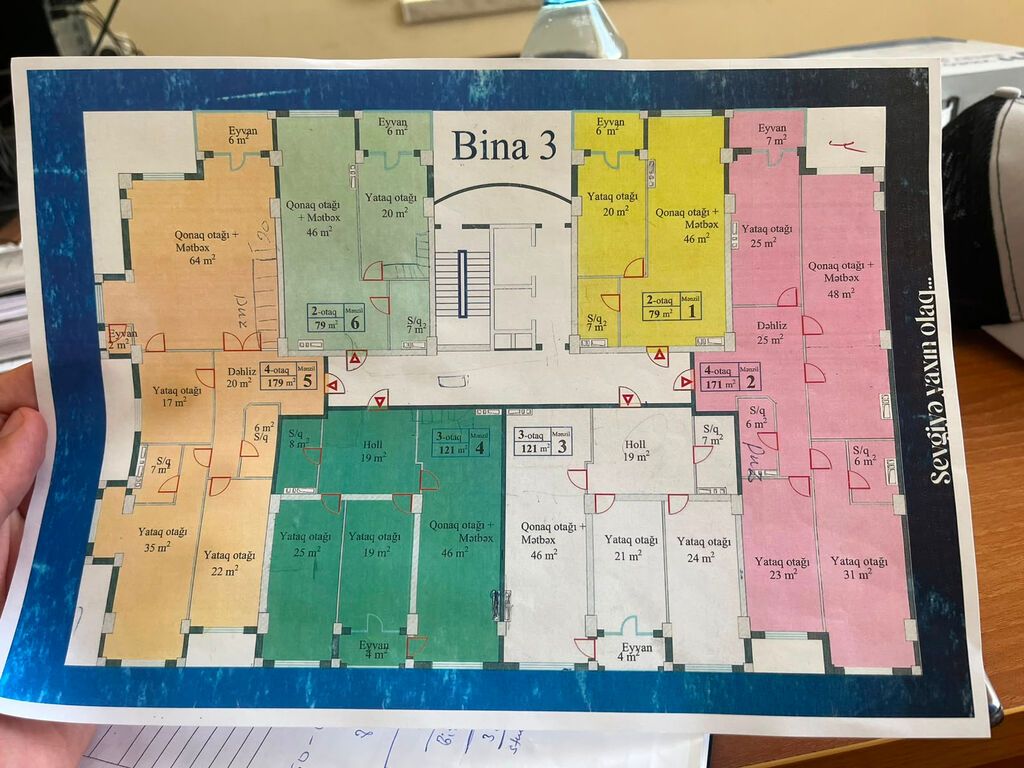 2 otaqlı, Yeni tikili, m. Xətai, 97 kv. m