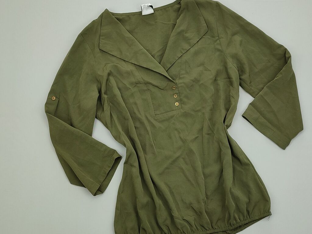 Koszule i bluzki: Bluzka Vero Moda, XS (EU 34), stan - Idealny, wzór - Jednolity kolor, kolor - Zielony — 1