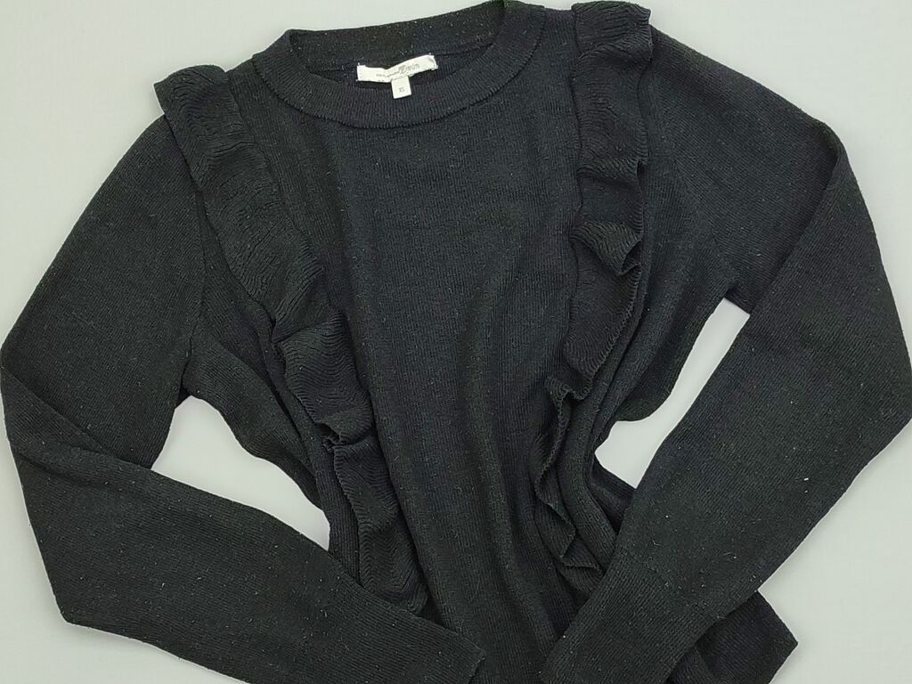 Swetry: Sweter XS (EU 34), stan - Dobry, wzór - Jednolity kolor, kolor - Czarny — 1
