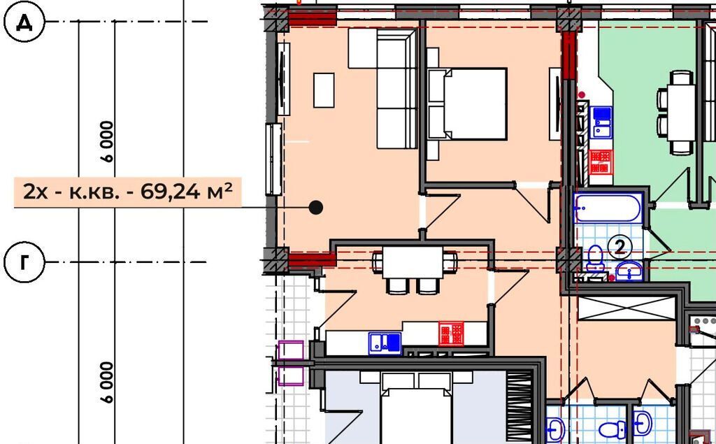 Продается 2-комнатная квартира в ЖК «Сон Кол +» Квартира сдана, можно: фото 2