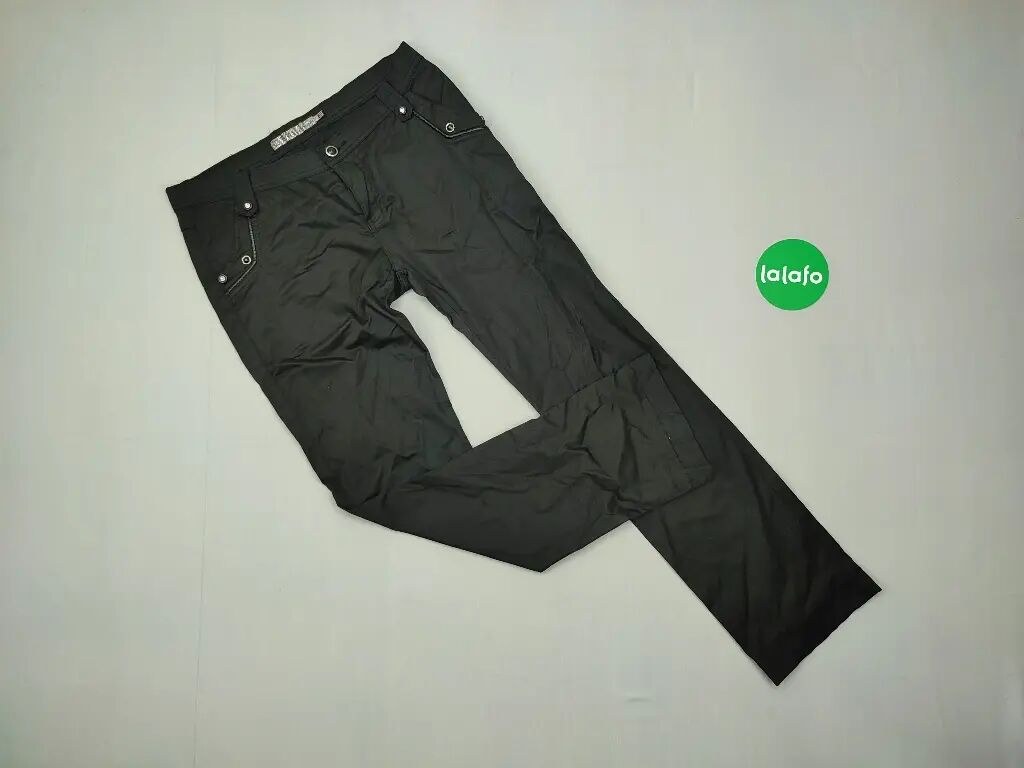 Spodnie: Spodnie L (EU 40), stan - Dobry, wzór - Jednolity kolor, kolor - Czarny — 1