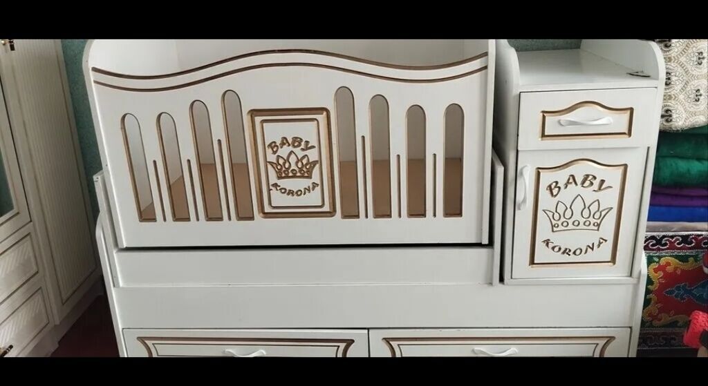 Детская кровать-трансформер «Baby/Princess» с комплектом мебели -: фото 2