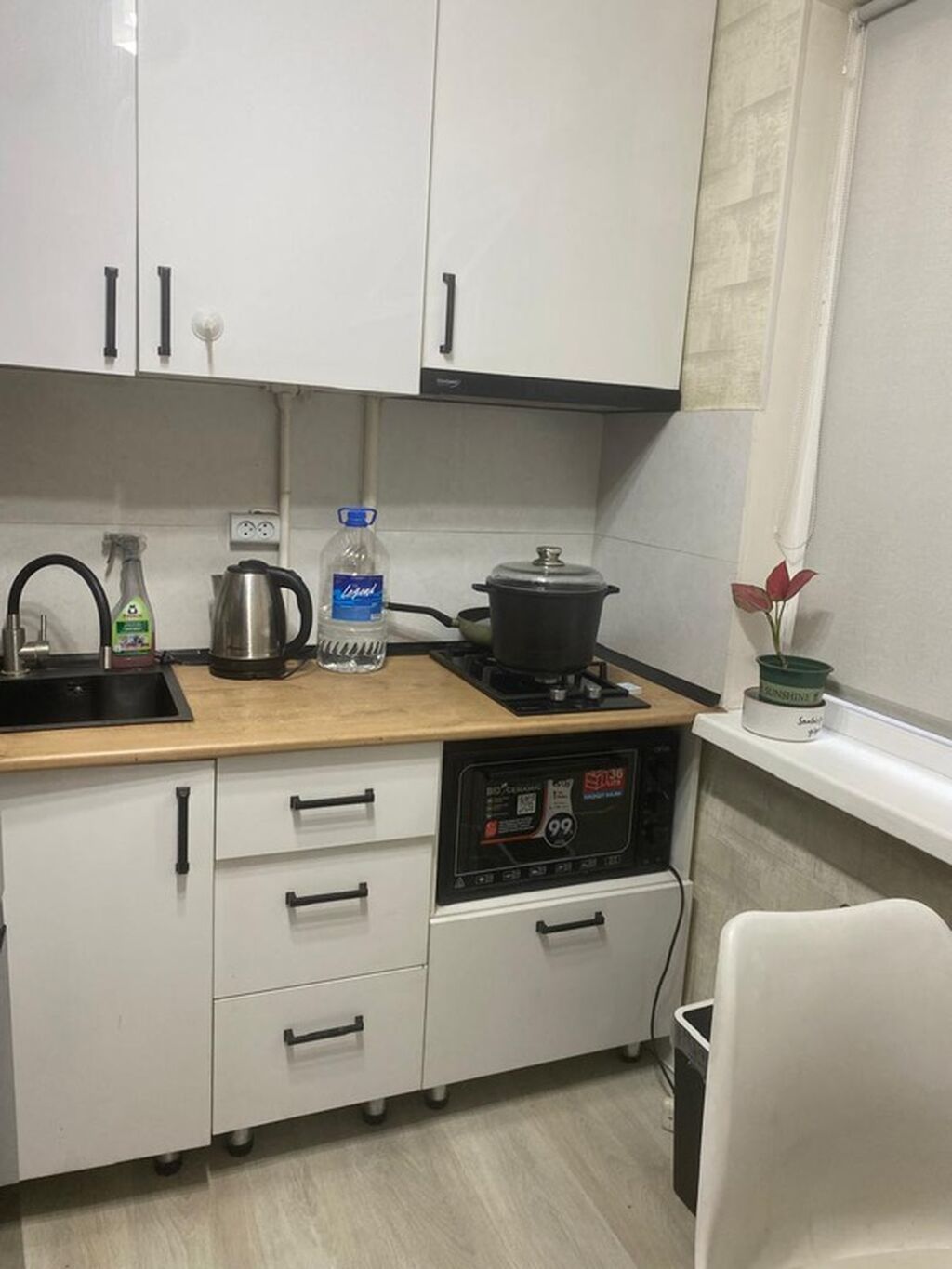 3 комнаты, 58 м², Ата-Тюрк парк Индивидуалка, 1 этаж, Евроремонт: фото 4