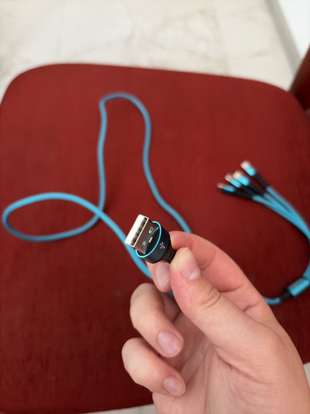 Многофункциональный кабель-сплиттер USB-A → 4 разъёма - Разъёмы: один: фото 3