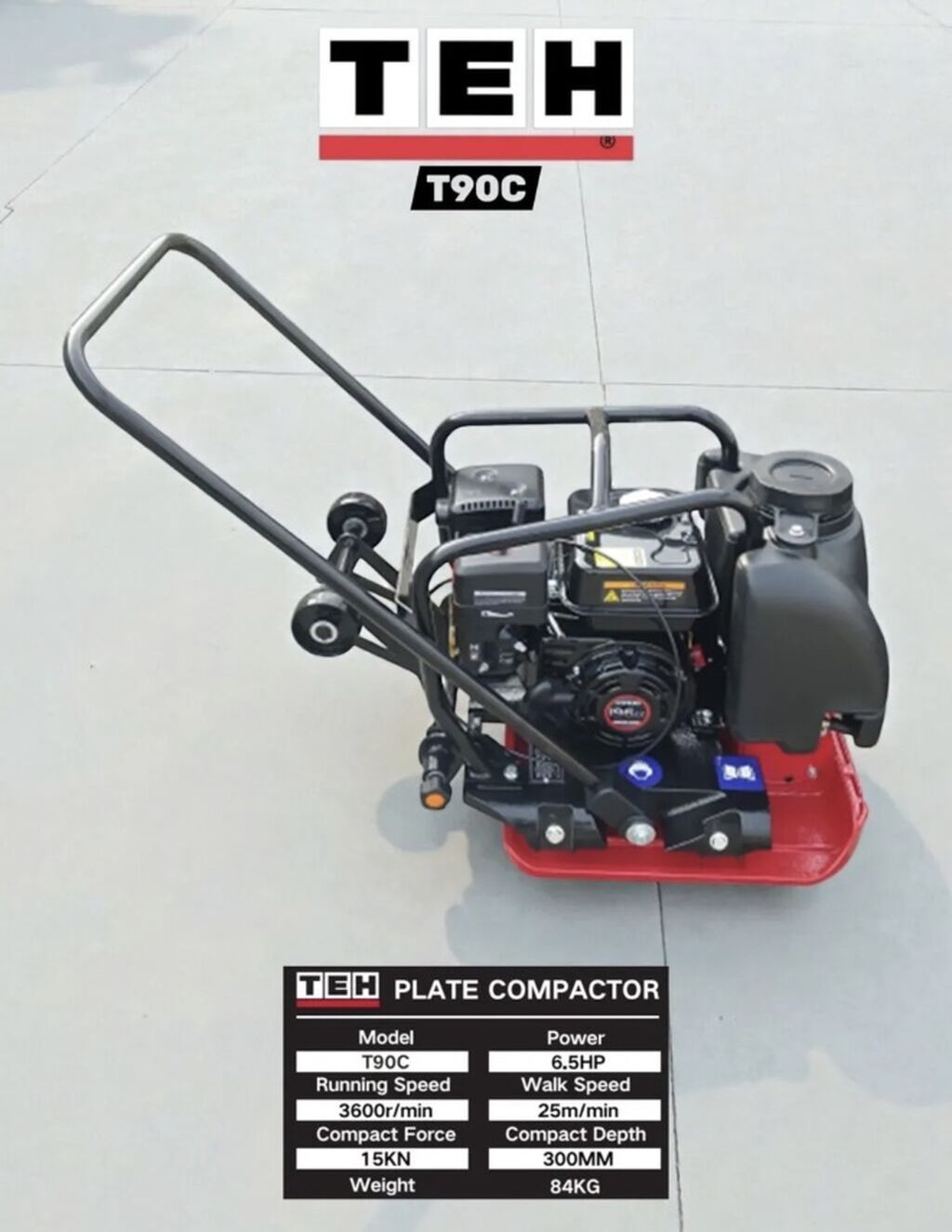 Виброплита TEH T90C - Тип: Plate Compactor (виброплита) - Модель