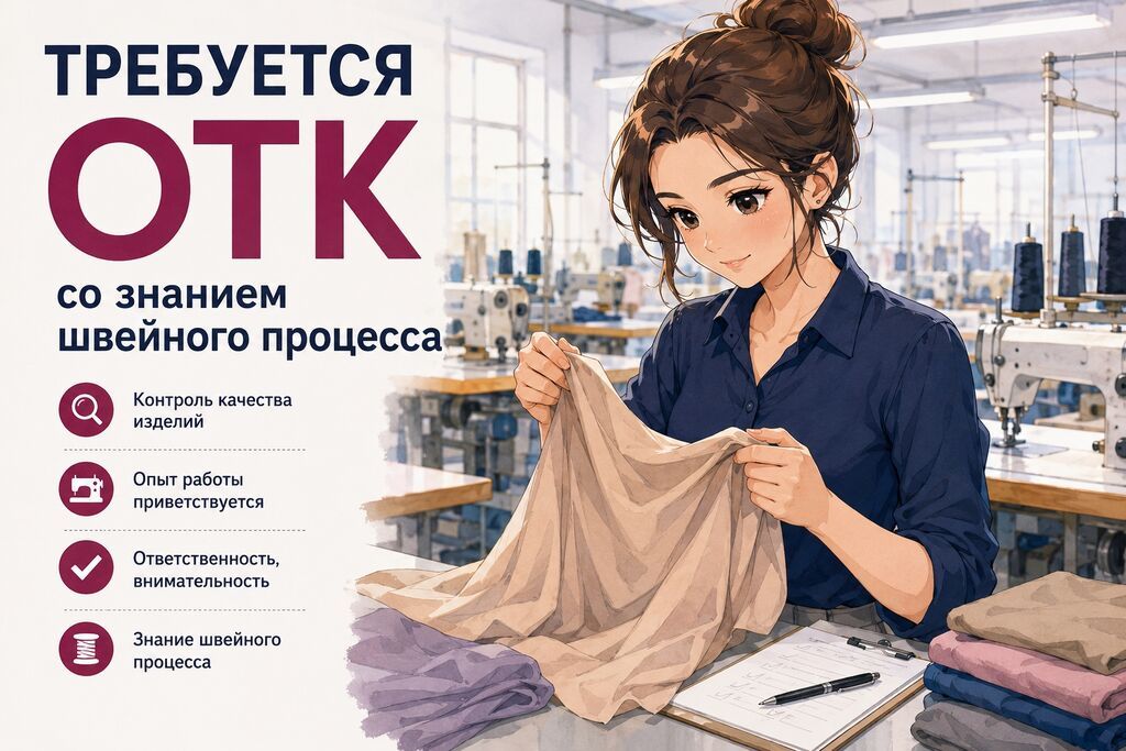 Специалист ОТК со знанием швейного процесса: фото 4