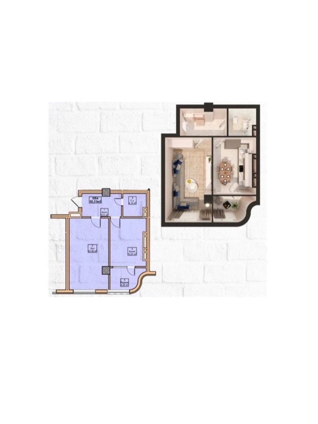 1 комната, 52 м², Нижний Джал (Джал-23) Элитка, 10 этаж: фото 4
