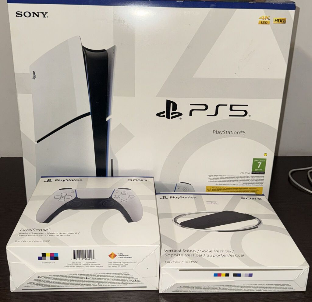 PS5 Slim! Slim 1Tb с дисководом! 2 геймпада, в оригинале! Коробки: фото 2