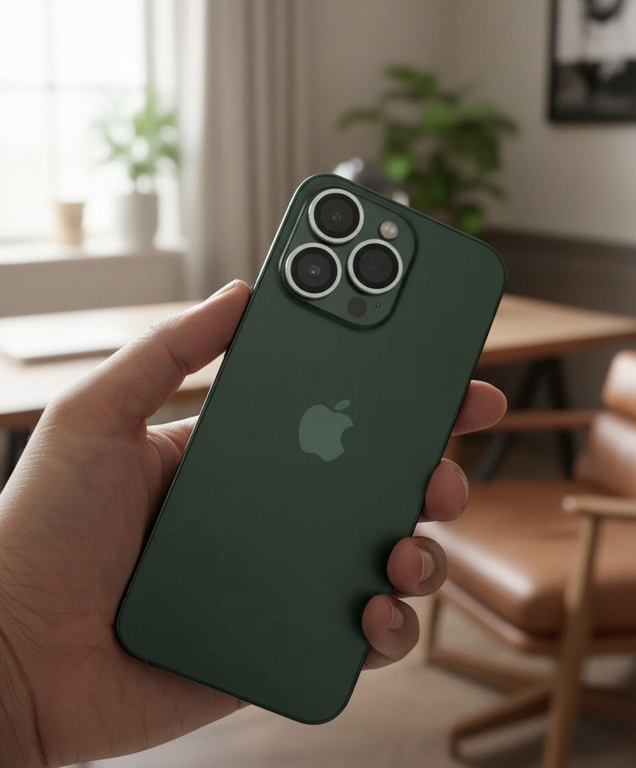 IPhone 13 Pro, Б/у, 256 ГБ, Alpine Green, Чехол, 100 % — фото 2