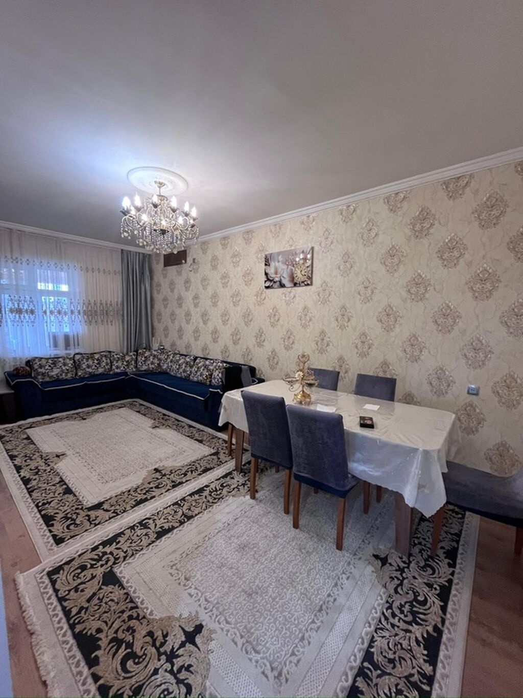 4 otaqlı, 120 kv. m, Yeni təmirli