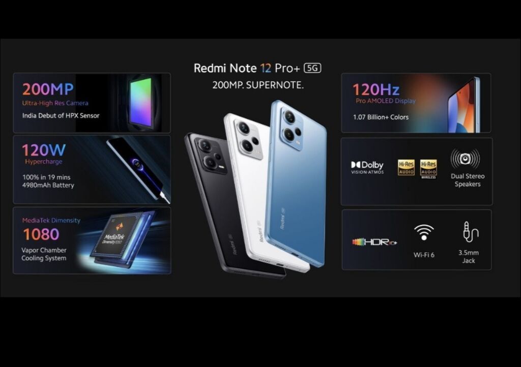 Смартфон Redmi note 12 pro plus 5G - Дизайн: строгий корпус в темном: фото 3