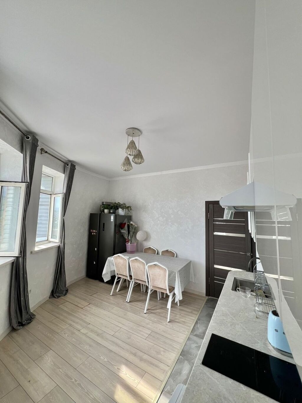 2 комнаты, 60 м², Джал мкр (в т.ч. Верхний, Нижний, Средний) Индивидуалка, 13 этаж, Свежий ремонт: фото 2