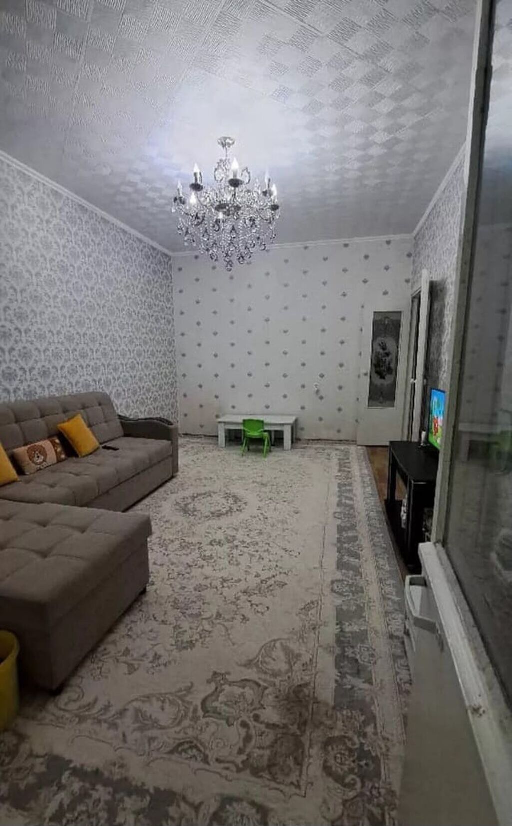 3 комнаты, 69 м², 106 серия, Джал мкр (в т.ч. Верхний, Нижний, Средний) 106 серия, 8 этаж, Евроремонт: фото 2