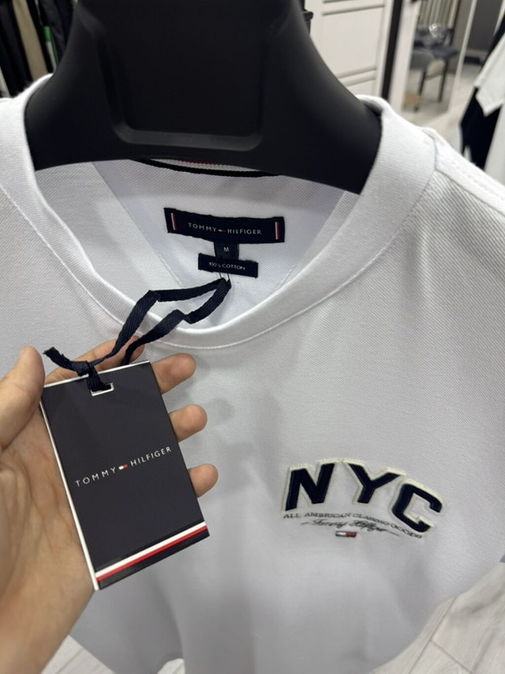 Мужская футболка, S, M, L, Tommy Hilfiger, Новый, цвет - Белый, Самовывоз: фото 2