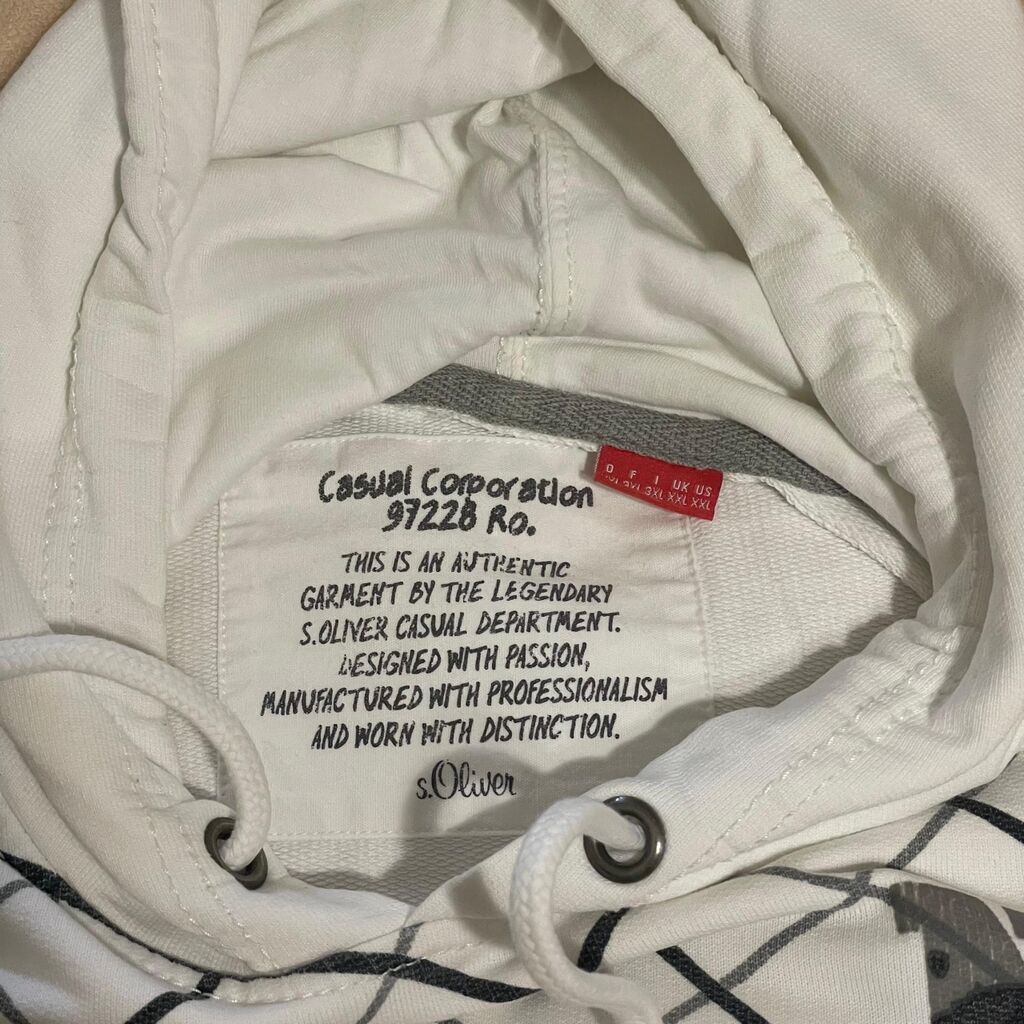 Мужская толстовка, XL, Новый, цвет - Белый, Самовывоз — фото 3