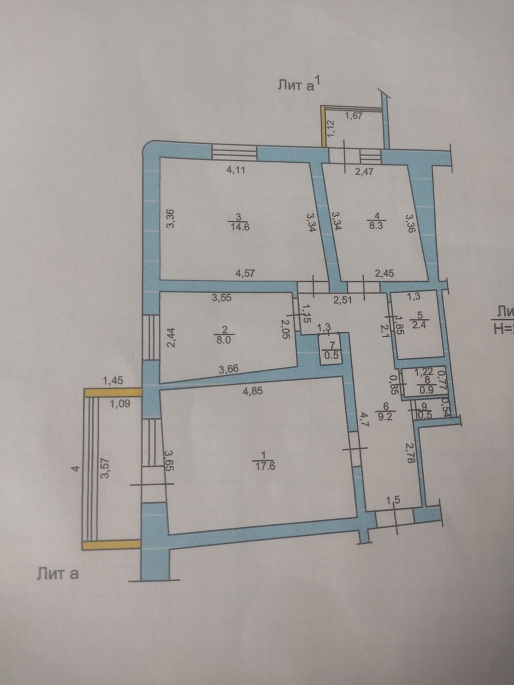 3 комнаты, 75 м², Бишкек Парк ТРЦ Индивидуалка, 4 этаж: фото 6