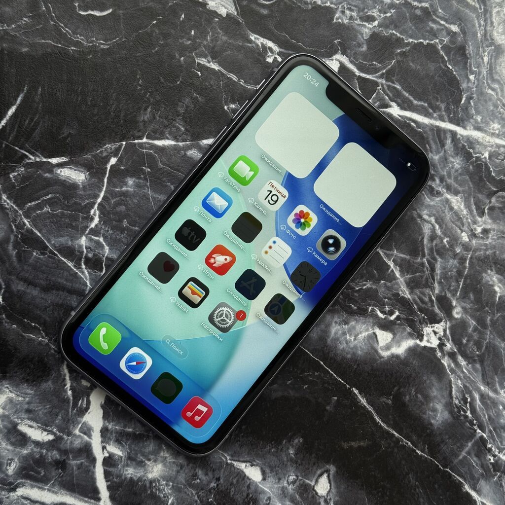 IPhone 11, Б/у, 128 ГБ, Синий, Защитное стекло, Чехол, 88 %: фото 6