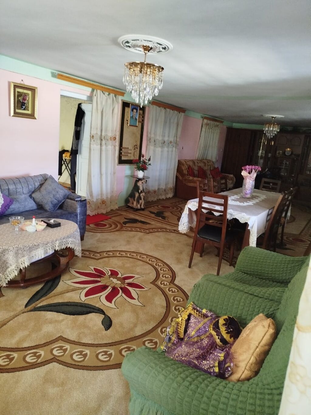 2 mərtəbəli həyət evi - Geniş həyətyanı sahə: yaşıllıq zolağı, üzüm