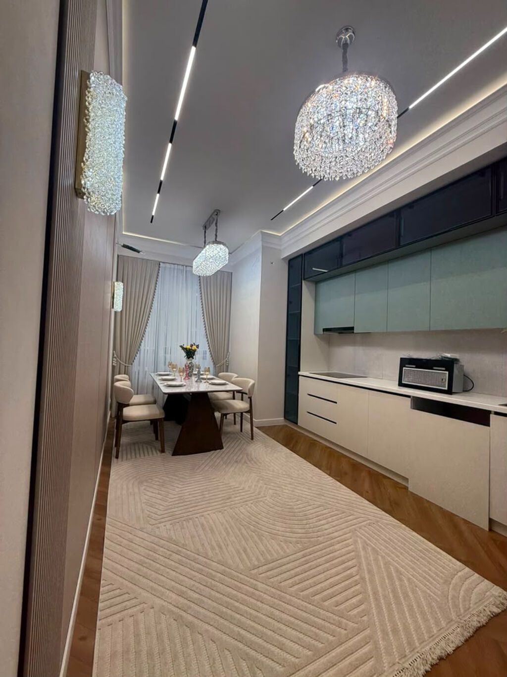 2 комнаты, 80 м², Асанбай мкр Элитка, 11 этаж, Евроремонт: фото 6