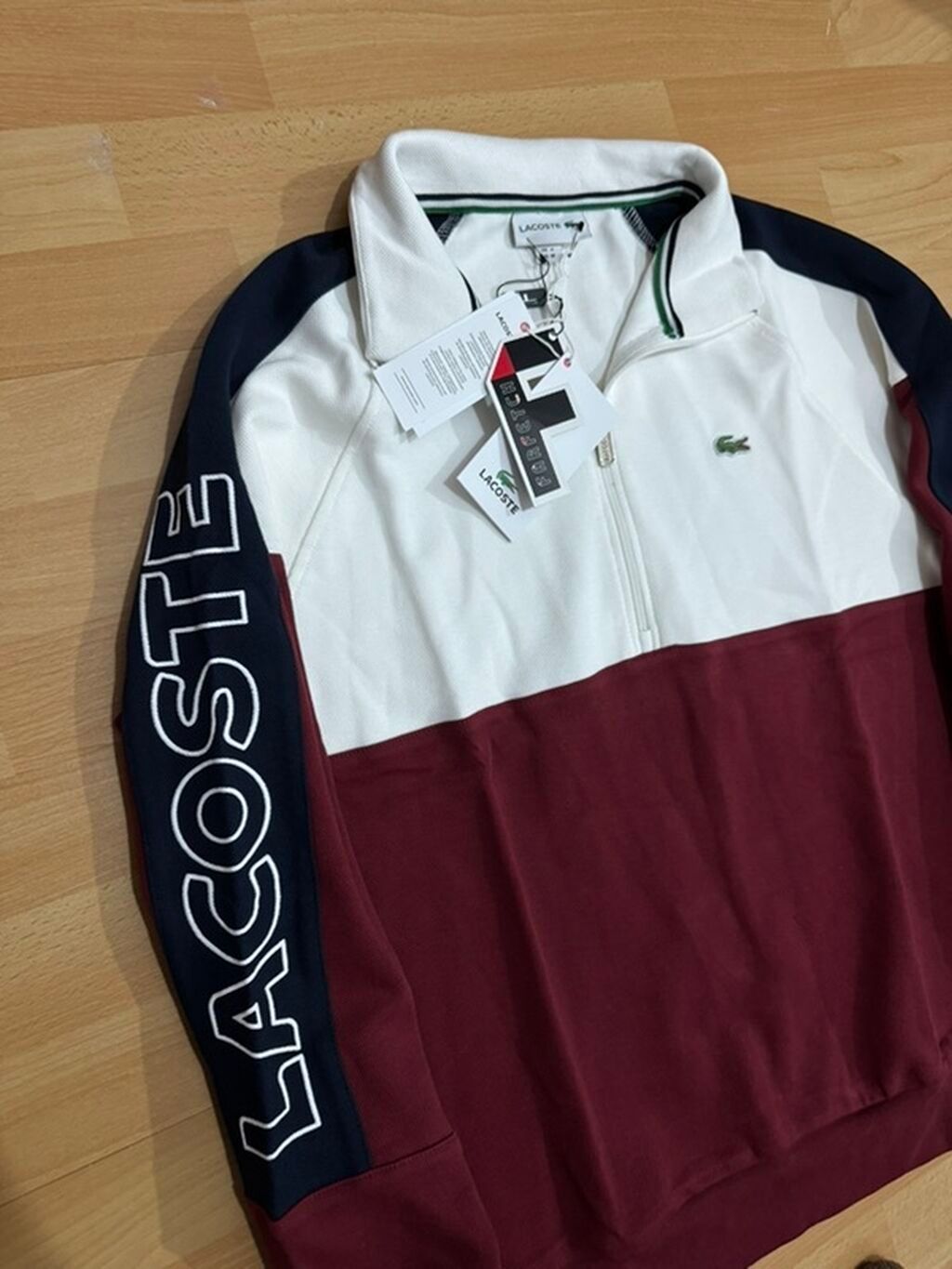 Мужская толстовка, M, Lacoste, Новый, цвет - Белый, Самовывоз: фото 2